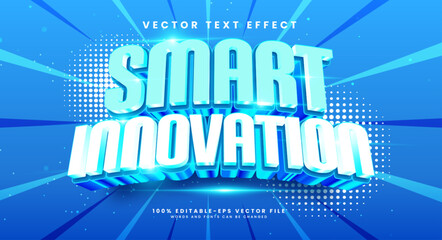 Smart innovation 3d editable vector text style effect. Vector text effect with luxury concept.