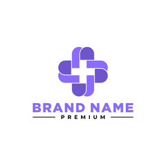Obraz premium LOVE HEALTH CARE LOGO CROSS FLOWER VECTOR ICON ILLUSTRATION