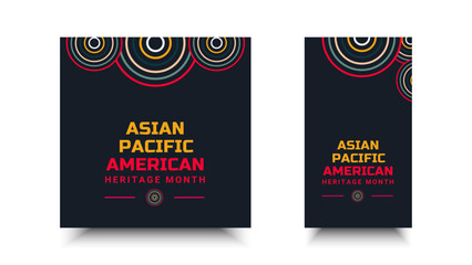 Asian American and Pacific Islander Heritage Month. Vector banner for ads, social media, card, poster, background.