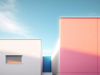 pastel based buildings