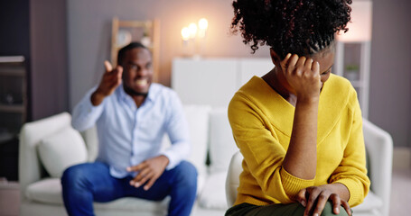 Depressed African American Couple