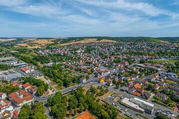 Ausblick auf die östlichen Stadtteile von Tauberbischofsheim und das Taubertal

