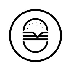 Outline Icon burger flat design