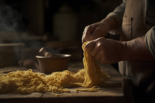 ingredients for preparing pasta penne spaghetti 