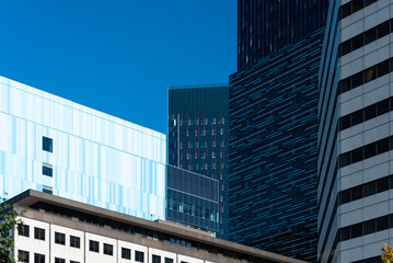 Architecture style at Seattle (WA) USA on a sunny day with copy space.