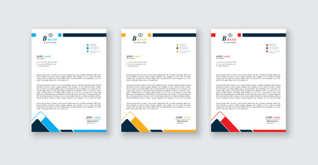 Modern creative clean business letterhead design
template corporate letterhead vector illustration.