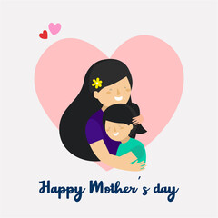 Happy Mother´s Day Celebration hand drawn vector art illustration