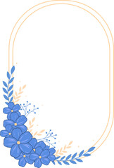 Fototapeta na wymiar floral frame border for invitations