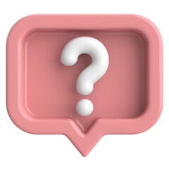 Question mark sign. 3D illustration.