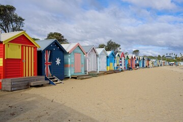 Obraz premium beach huts at the beach