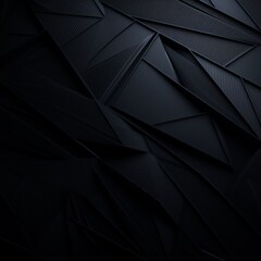 Abstract black background with triangles. Generative AI.