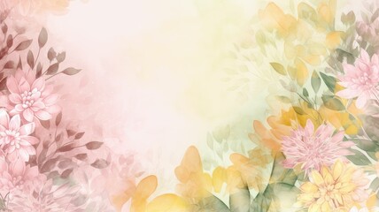 abstract floral background. Generative AI