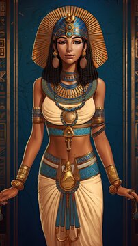 Nefertity, egyptian queen, ai based