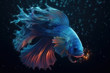 blue fish. Generative AI
