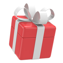 3D gift box. 3D illustration.