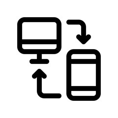 Editable device synchronization vector icon. Part of a big icon set family. Perfect for web and app interfaces, presentations, infographics, etc