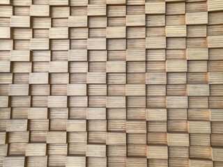 Abstract background of wood wall from wood box stack .