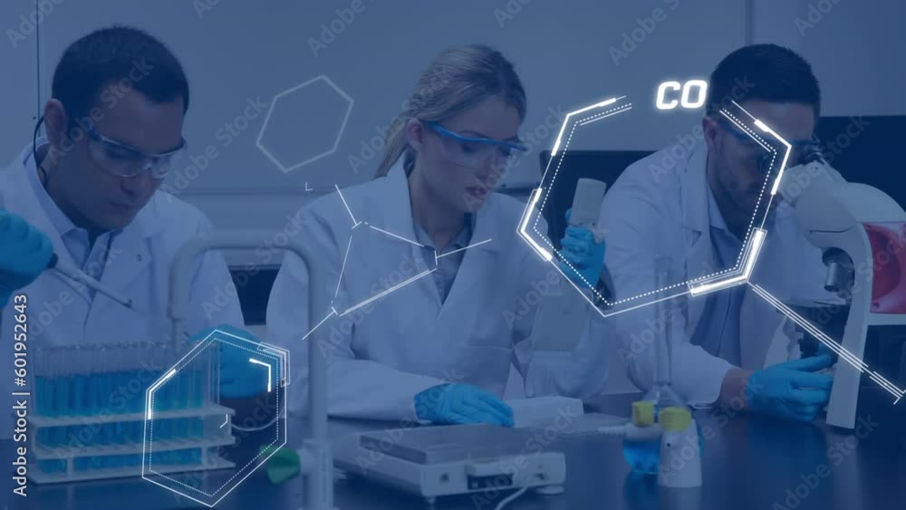 Poster animation of scientific data processing over diverse scientists