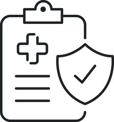 Health insurance line icon