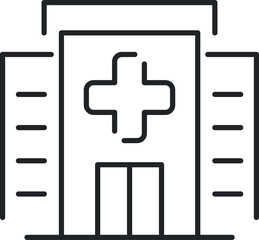 Obraz premium Hospitals line icon