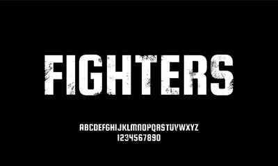 Rough Condensed Font and Number. Works well at small sizes. Detailed individually textured characters with an eroded rough letterpress print texture. Unique design font