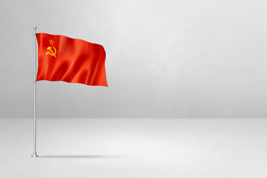 USSR flag isolated on white