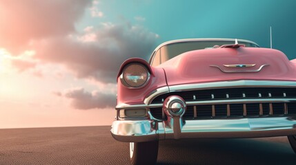 Obraz na płótnie Canvas a pink car