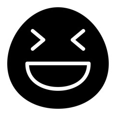 Fototapeta premium Excited glyph icon