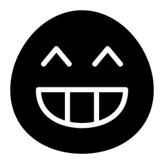 grinning glyph icon