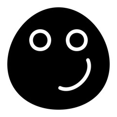 Smile glyph icon