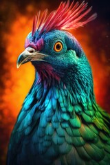 Obraz premium Nicobar Pigeon. Generative AI