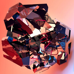 abstract background with cubes generated AI