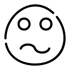Afraid line icon