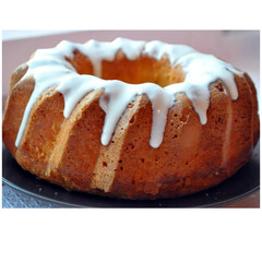 cake with chocolate generated AI