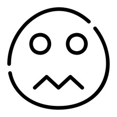 Worried line icon