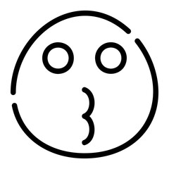 Kiss line icon