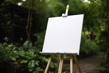 Sign Mockup, Easel Stand with Canvas, Canvas on Easel Stand, Easel Mockup, Canvas on Easel Stand, Easel with Canvas