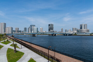 Fototapeta na wymiar 東京　晴海運河の風景