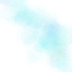 Blue watercolor square frame brush