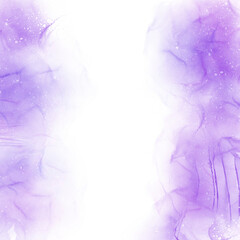 Purple watercolor square frame brush