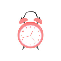 Alarm clock pink vector illustration design