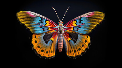 Madagascan Sunset Moth. Generative AI