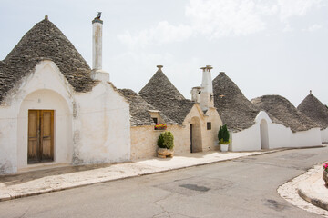 Fototapeta na wymiar The traditional trulli houses in the town of Alberobello, Puglia, Italy