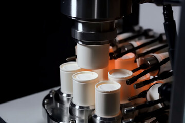 jar medicine cosmetic bottle beauty product research laboratory cream care. Generative AI.