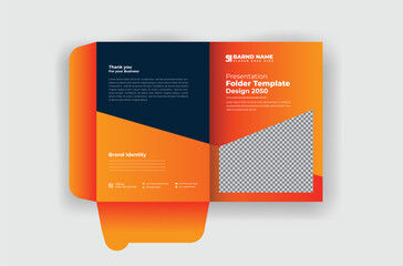 Business folder design template and modern layout,