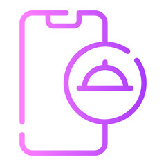 food delivery gradient icon