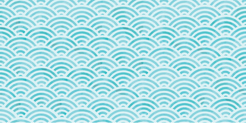 Japanese motif watercolor background. Seamless pattern.Vector. 水彩和風パターン
