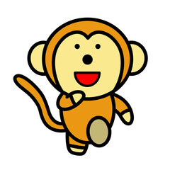 Obraz premium 走るサル イラスト