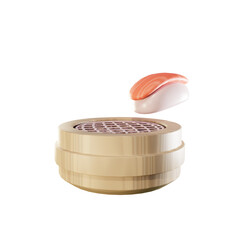 Sushi & Dimsum 3d Icon with quality render for app, poster, website