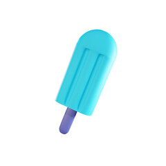 3d illustration of Ice Pop for poster, app, website with transparent background